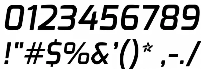 Exo Demi Bold Italic フォント その他の文字