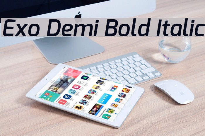 Exo Demi Bold Italic Font examples