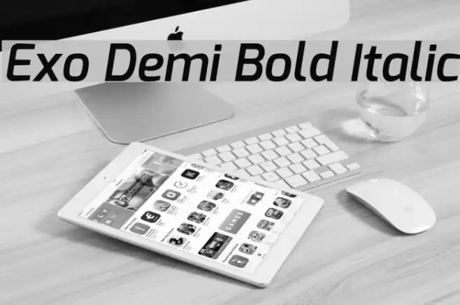 Exo Demi Bold Italic フォント examples