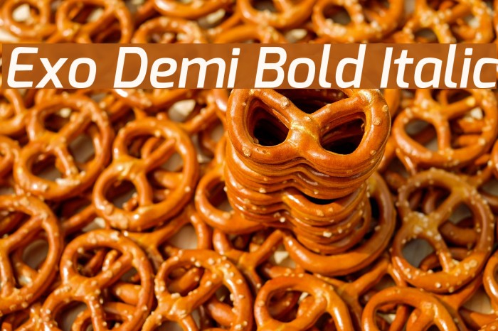 Exo Demi Bold Italic Font examples