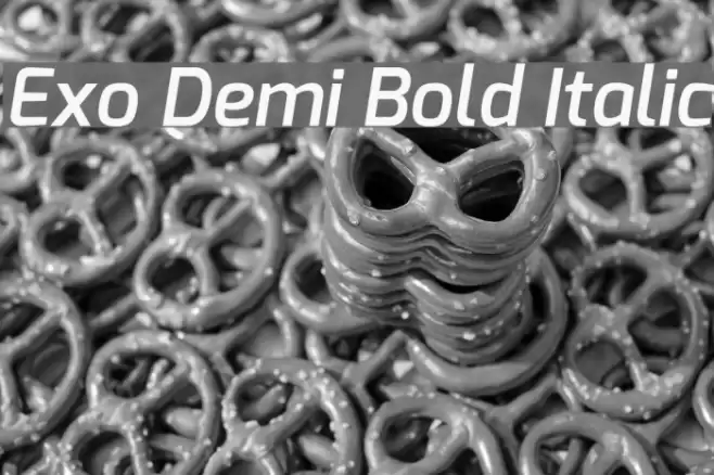 Exo Demi Bold Italic フォント examples