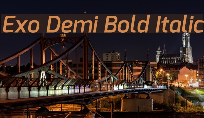 Exo Demi Bold Italic Font examples
