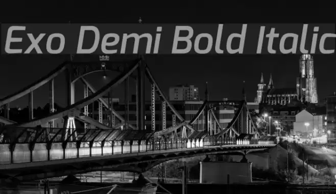 Exo Demi Bold Italic フォント examples