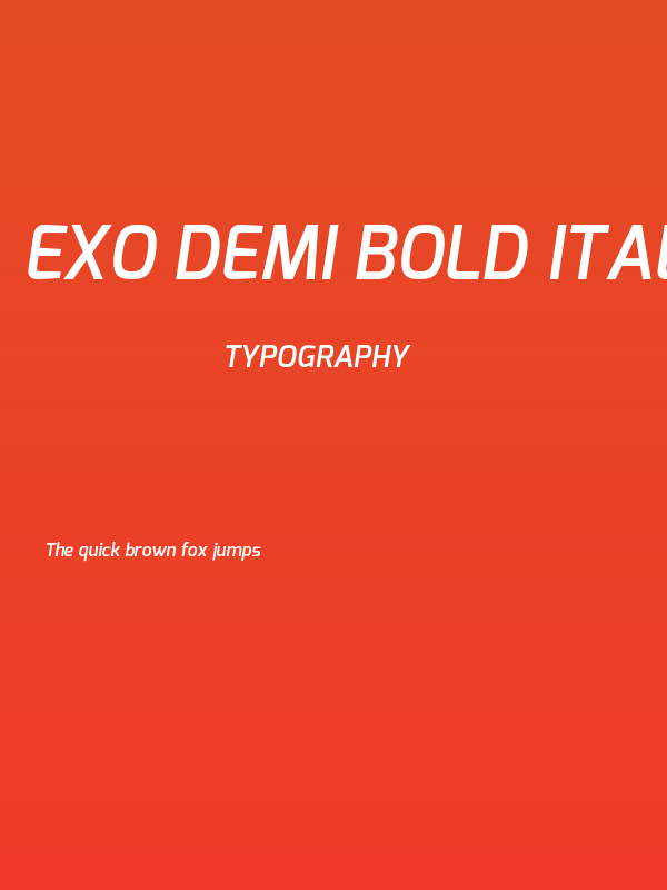 Exo Demi Bold Italic Poster