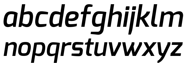 Exo Demi Bold Italic Font LOWERCASE