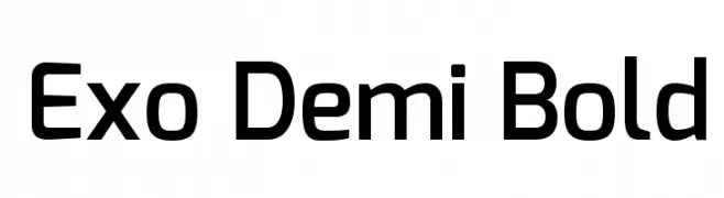 Exo Demi Bold  नि: शुल्क फ़ॉन्ट्स डाउनलोड
