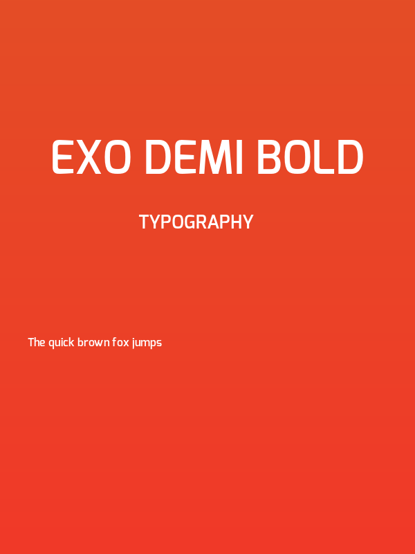 Exo Demi Bold Poster