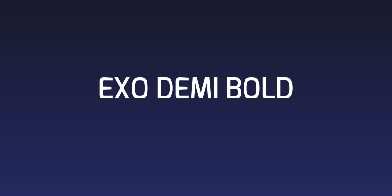 Exo Demi Bold Social Header