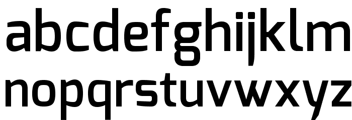 Exo Demi Bold Font LOWERCASE