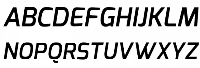 Exo DemiBold Italic 字体 大写