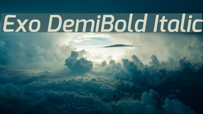 Exo DemiBold Italic Шрифта examples
