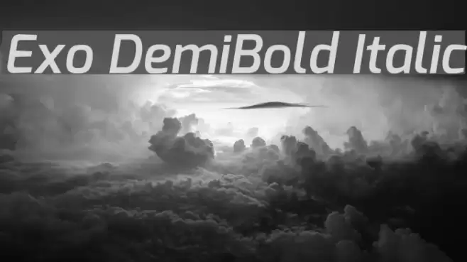 Exo DemiBold Italic フォント examples