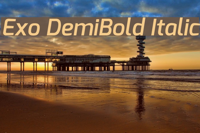 Exo DemiBold Italic Шрифта examples