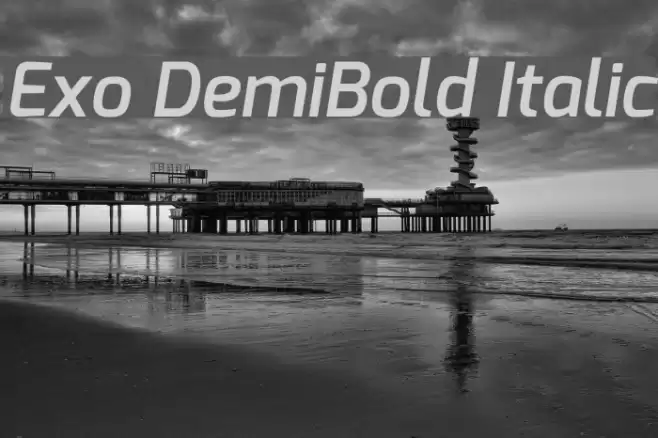 Exo DemiBold Italic フォント examples