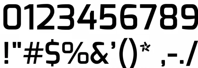 Exo DemiBold Font OTHER CHARS