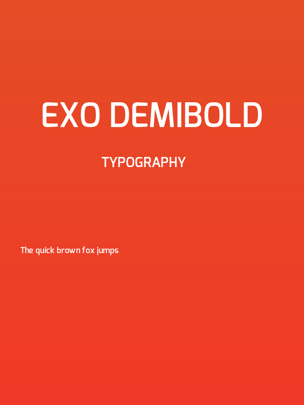 Exo DemiBold Poster