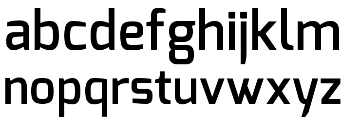 Exo DemiBold Font LOWERCASE
