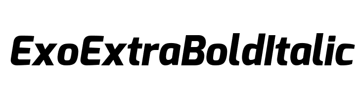 Exo Extra Bold Italic  Descarca Fonturi Gratis