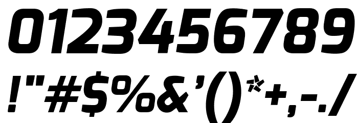 Exo Extra Bold Italic Font OTHER CHARS