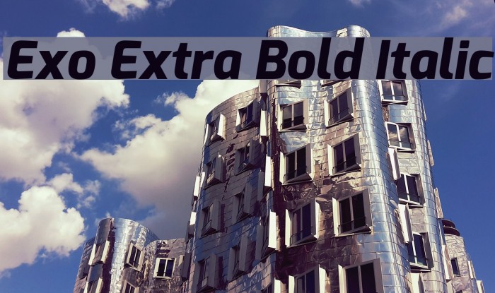 Exo Extra Bold Italic Font examples