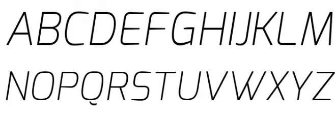 Exo Extra Light Italic Polices MAJUSCULES