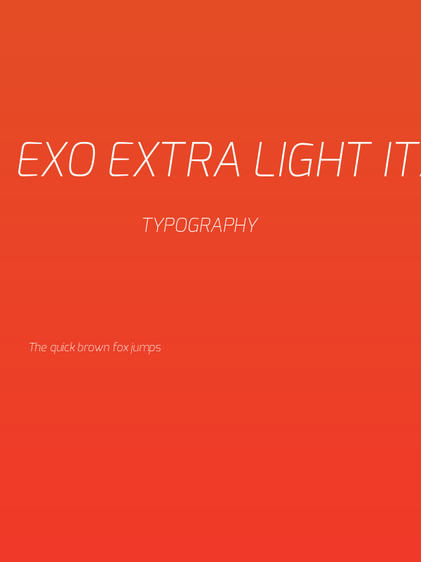 Exo Extra Light Italic Poster