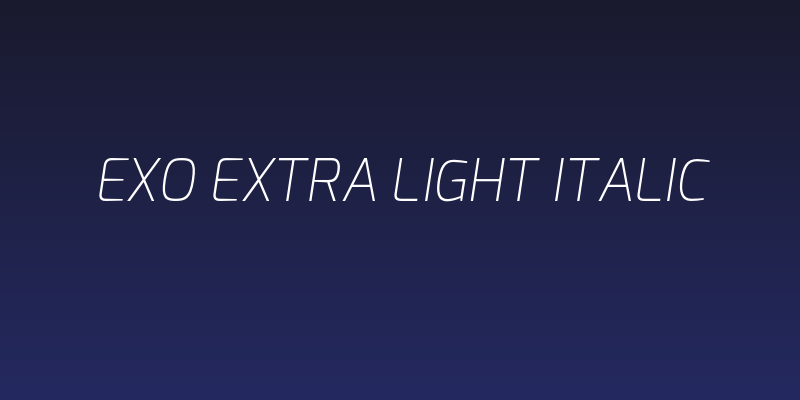 Exo Extra Light Italic Social Header