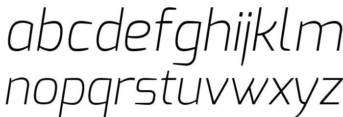 Exo Extra Light Italic Font LOWERCASE