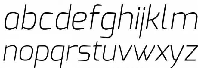 Exo Extra Light Italic Fonte MINÚSCULAS