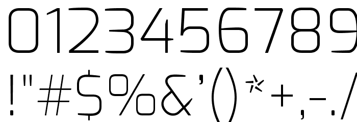 Exo Extra Light Font OTHER CHARS