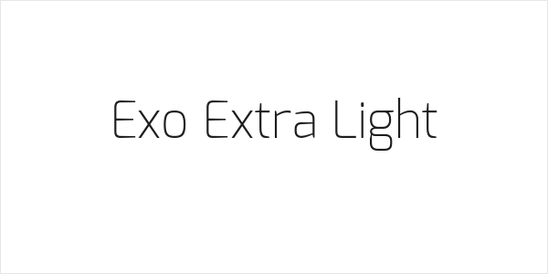 Exo Extra Light Logo