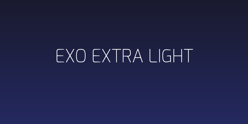 Exo Extra Light Social Header