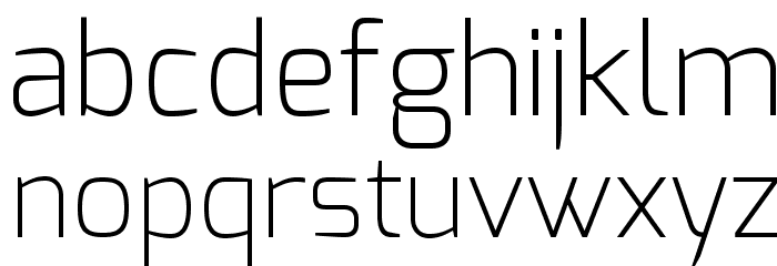 Exo Extra Light Font LOWERCASE