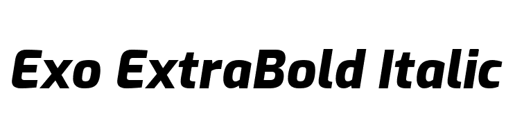 Exo ExtraBold Italic Font