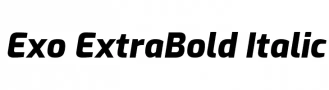 Exo ExtraBold Italic  Frei Schriftart Herunterladen