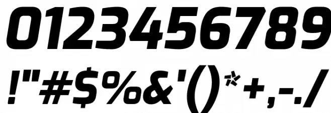 Exo ExtraBold Italic Font OTHER CHARS