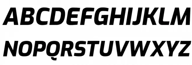 Exo ExtraBold Italic Caratteri MAIUSCOLE