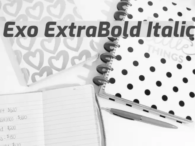 Exo ExtraBold Italic Font examples