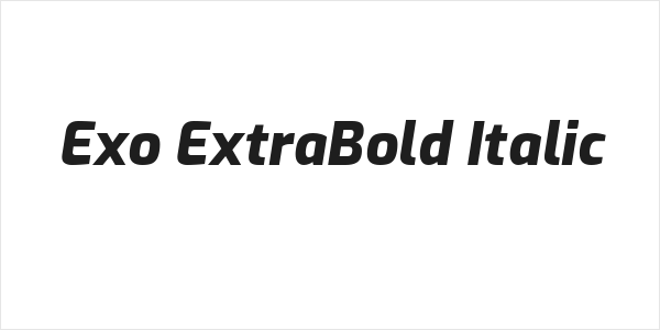Exo ExtraBold Italic Logo