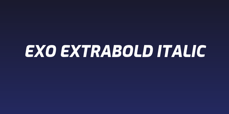 Exo ExtraBold Italic Social Header