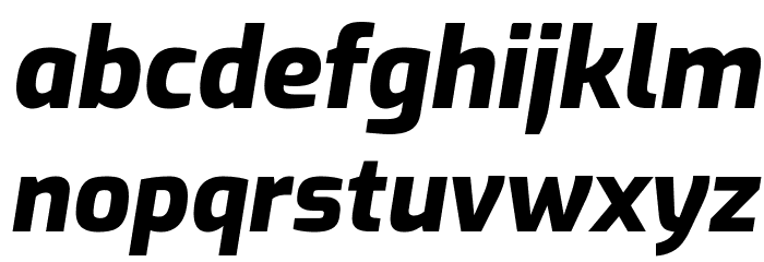 Exo ExtraBold Italic Font LOWERCASE