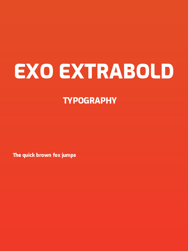 Exo ExtraBold Poster