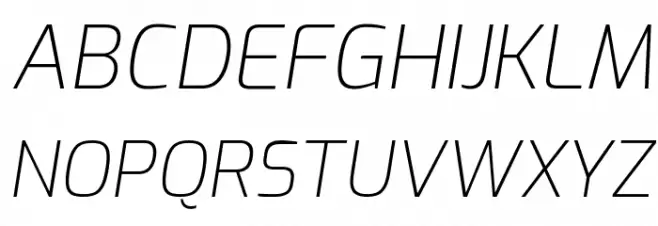 Exo ExtraLight Italic Шрифта ВЕРХНИЙ