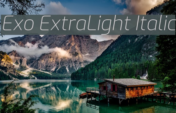 Exo ExtraLight Italic Font examples