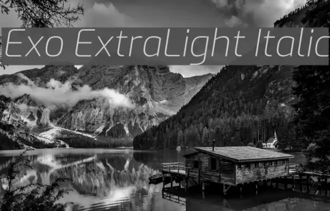 Exo ExtraLight Italic Font examples