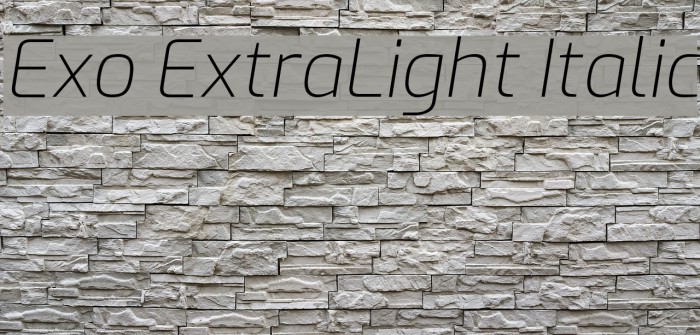 Exo ExtraLight Italic Font examples