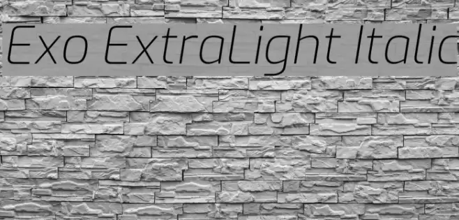 Exo ExtraLight Italic Font examples