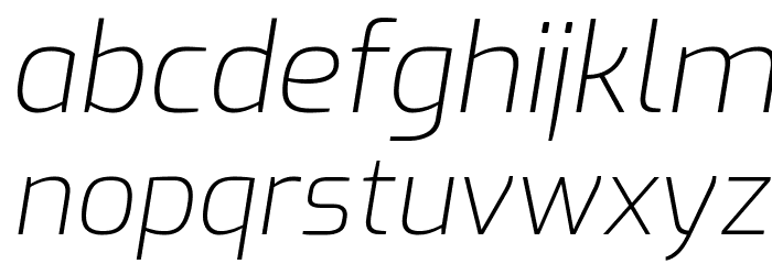 Exo ExtraLight Italic Font LOWERCASE