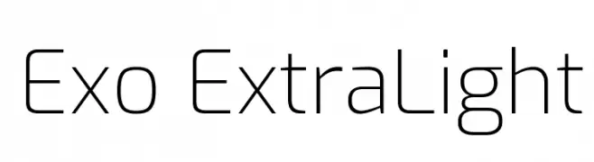 Exo ExtraLight  Fuentes Gratis Descargar