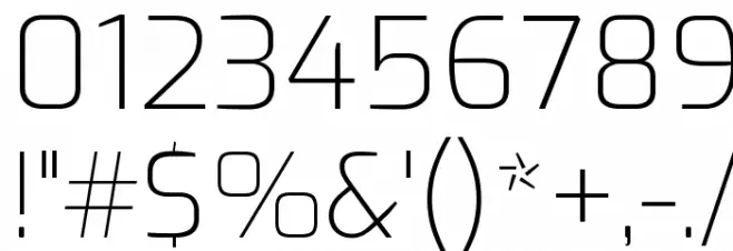 Exo ExtraLight Font OTHER CHARS